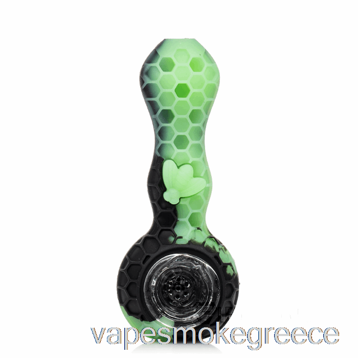 Vape Greece Stratus Bee κουτάλι σιλικόνης μαύρο / Uv Slime (μαύρο / πράσινο Uv)